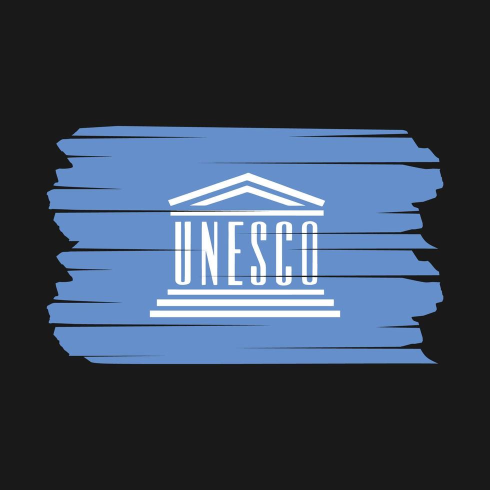 Unesco Flag Brush vector