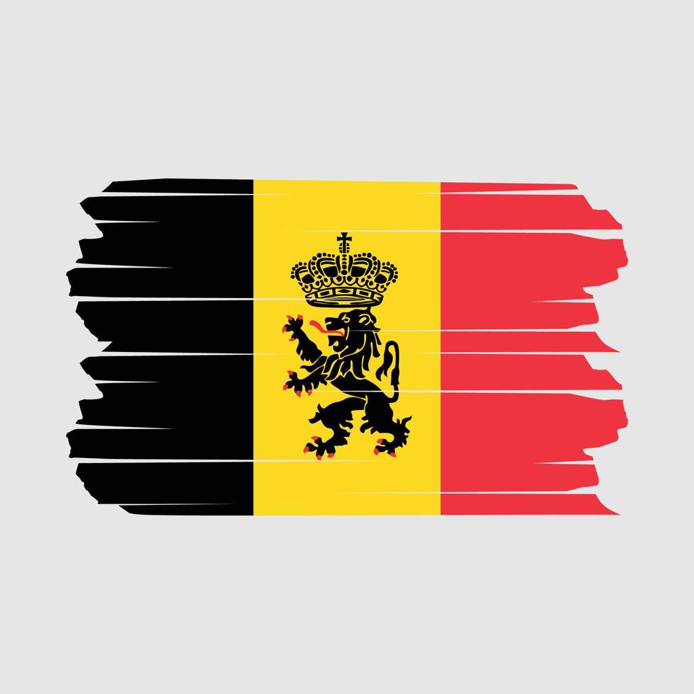 cepillo de bandera de bélgica vector