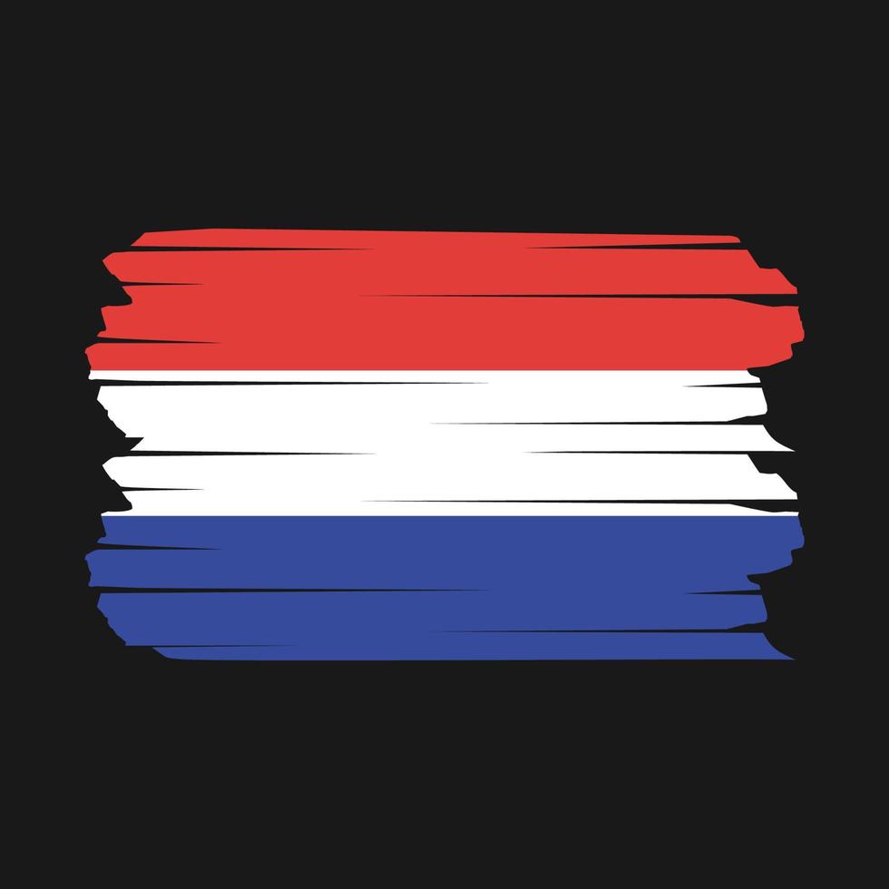 Netherlands Flag Brush vector