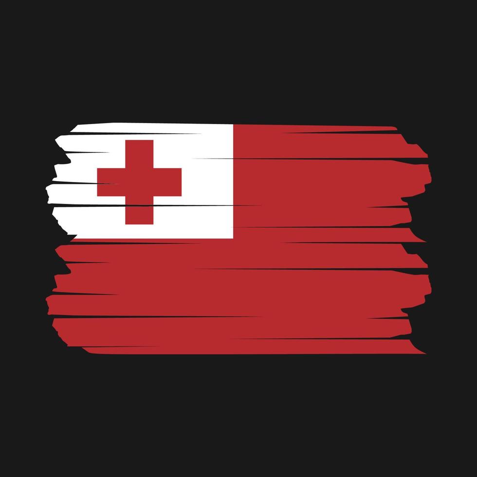 Tonga Flag Brush vector