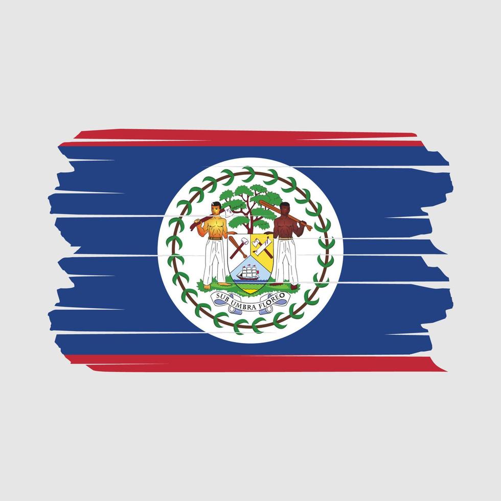 cepillo de bandera de belice vector