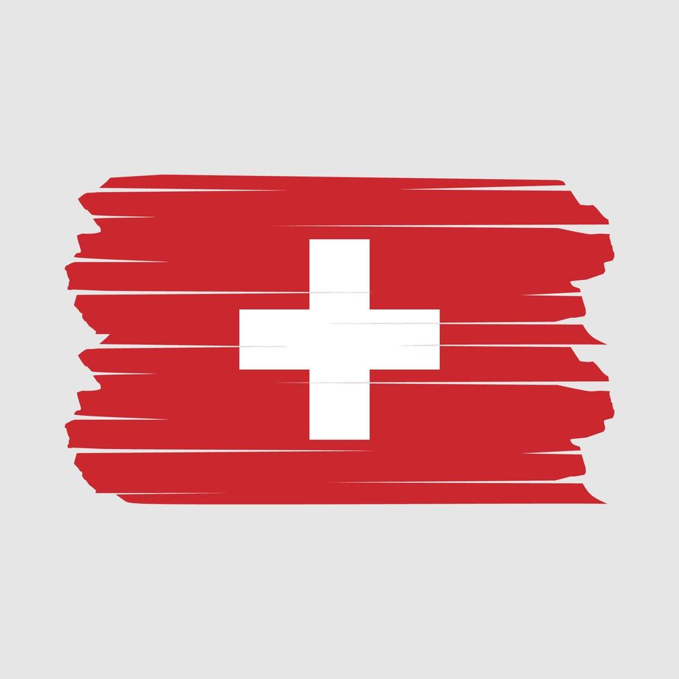 Switzerland Flag Brush vector