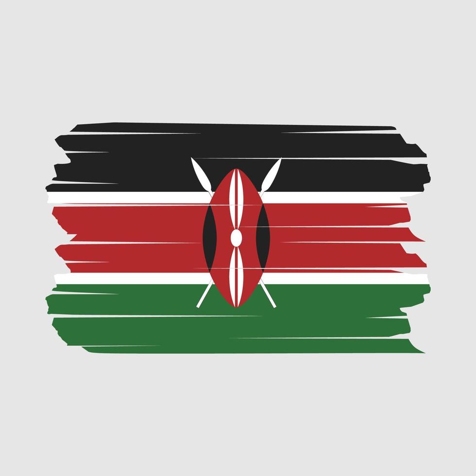 Kenya Flag Brush vector
