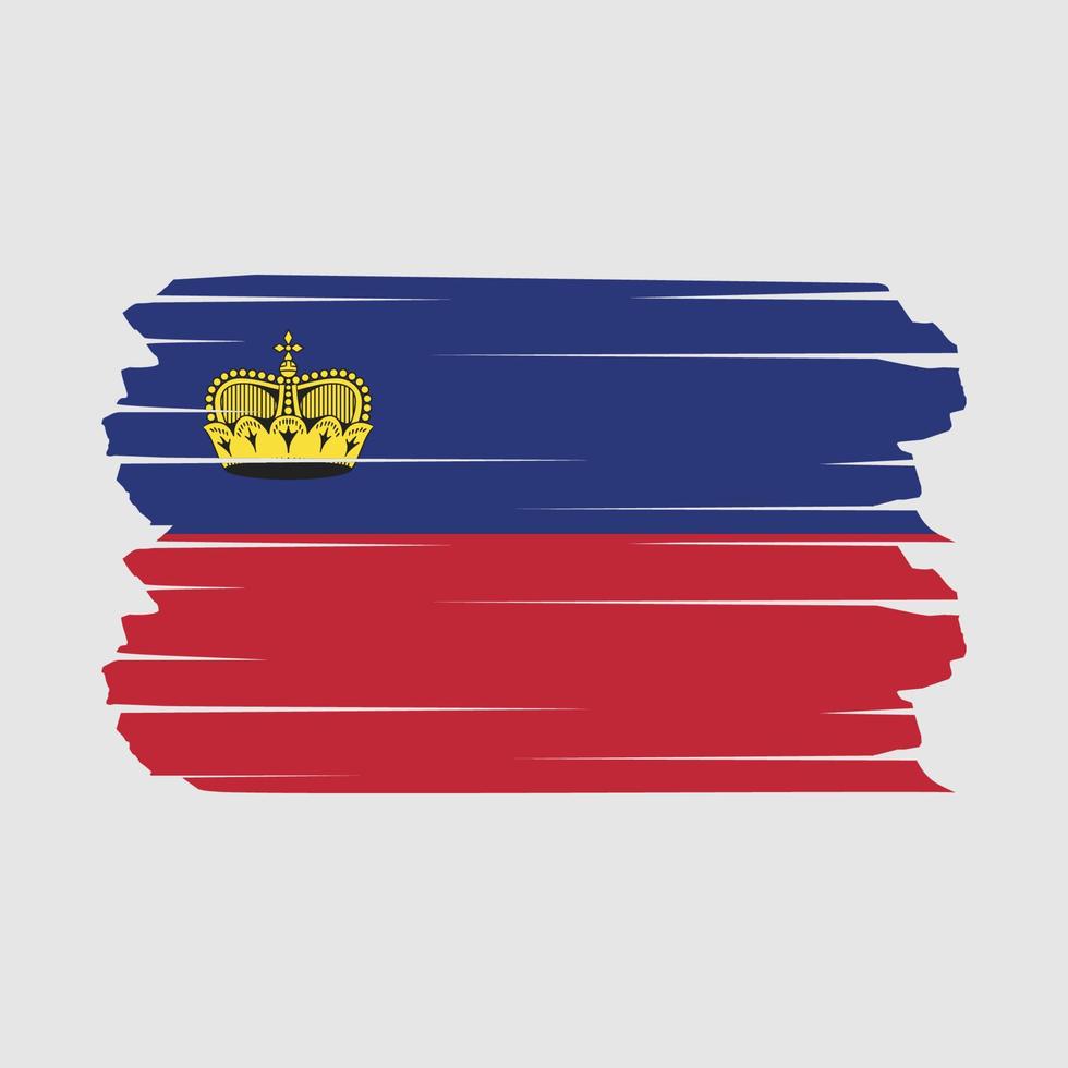 Liechtenstein Flag Brush vector