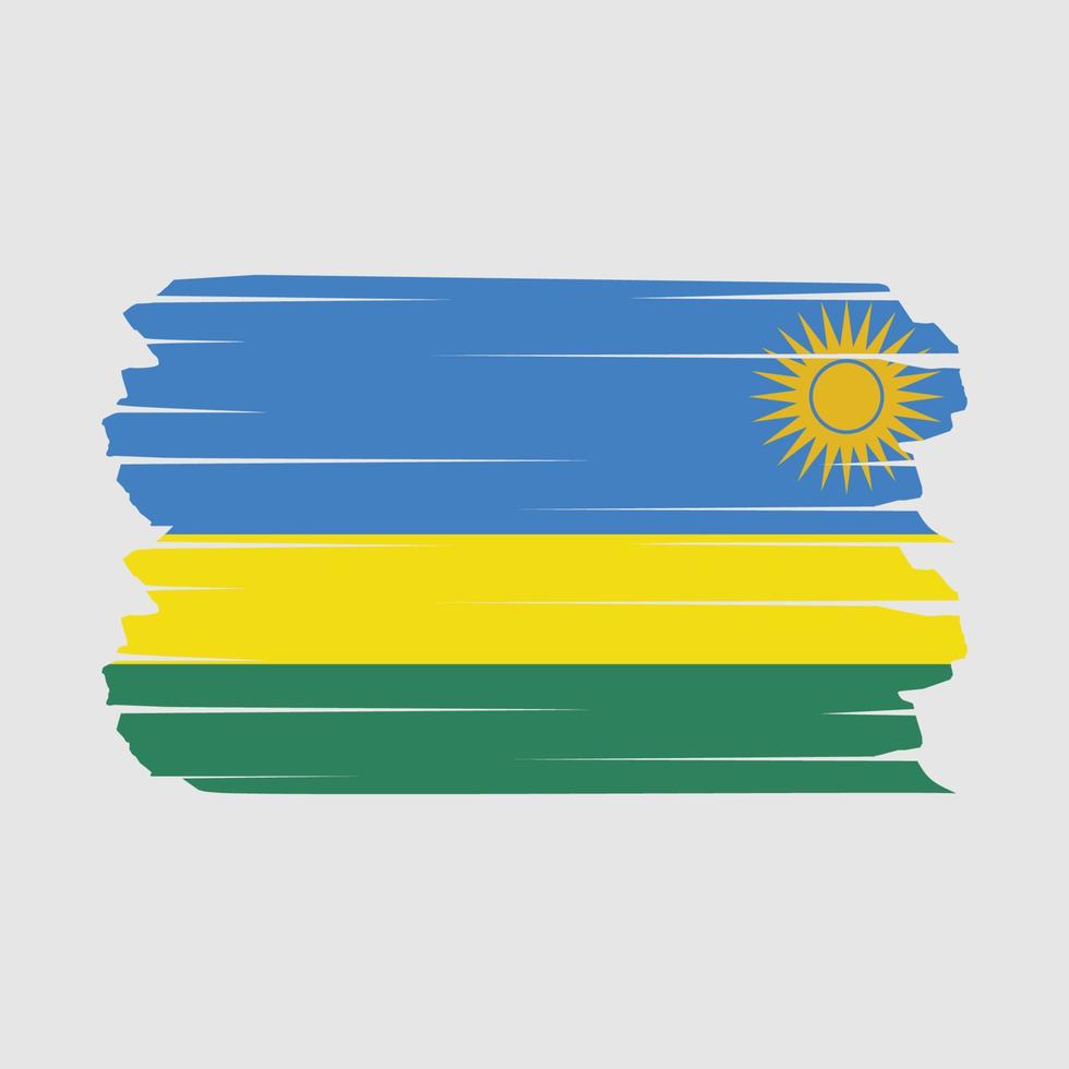 Rwanda Flag Brush vector