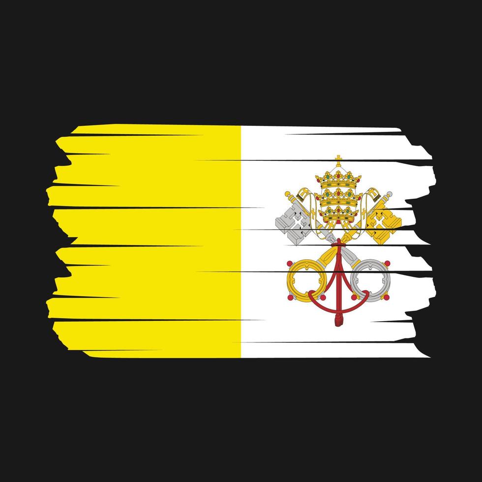 Vatican Flag Brush vector