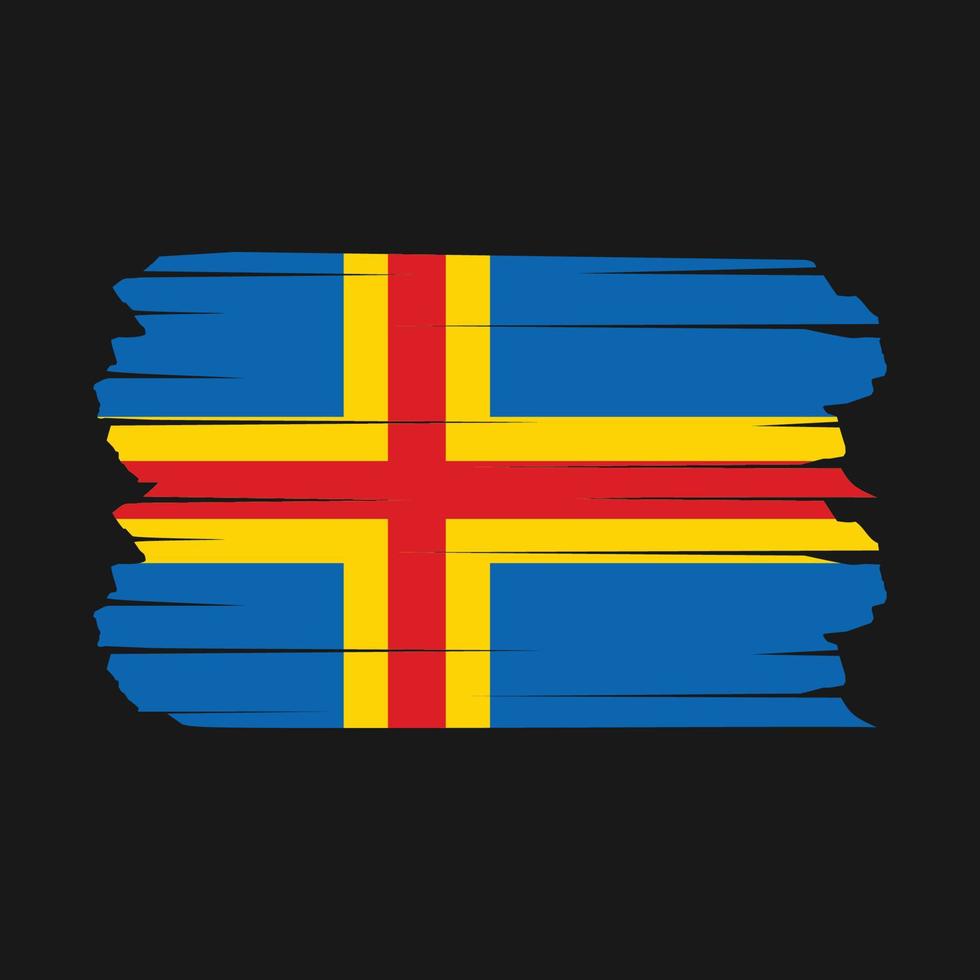 cepillo de bandera de las islas aland vector