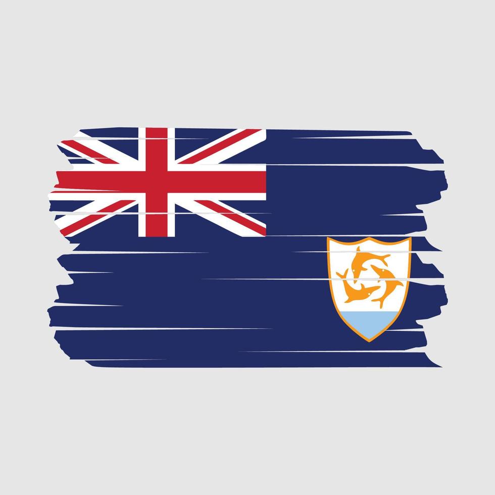 Anguilla Flag Brush vector
