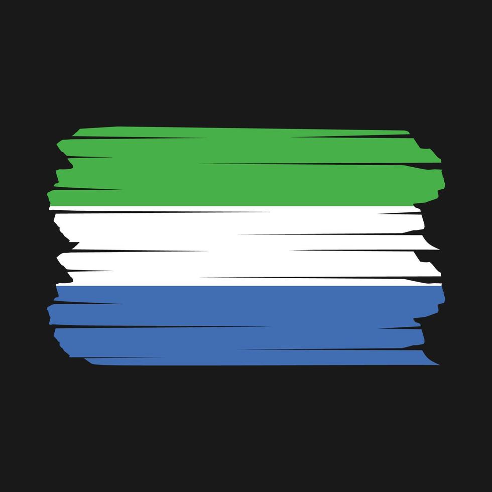 Sierra Leone Flag Brush vector