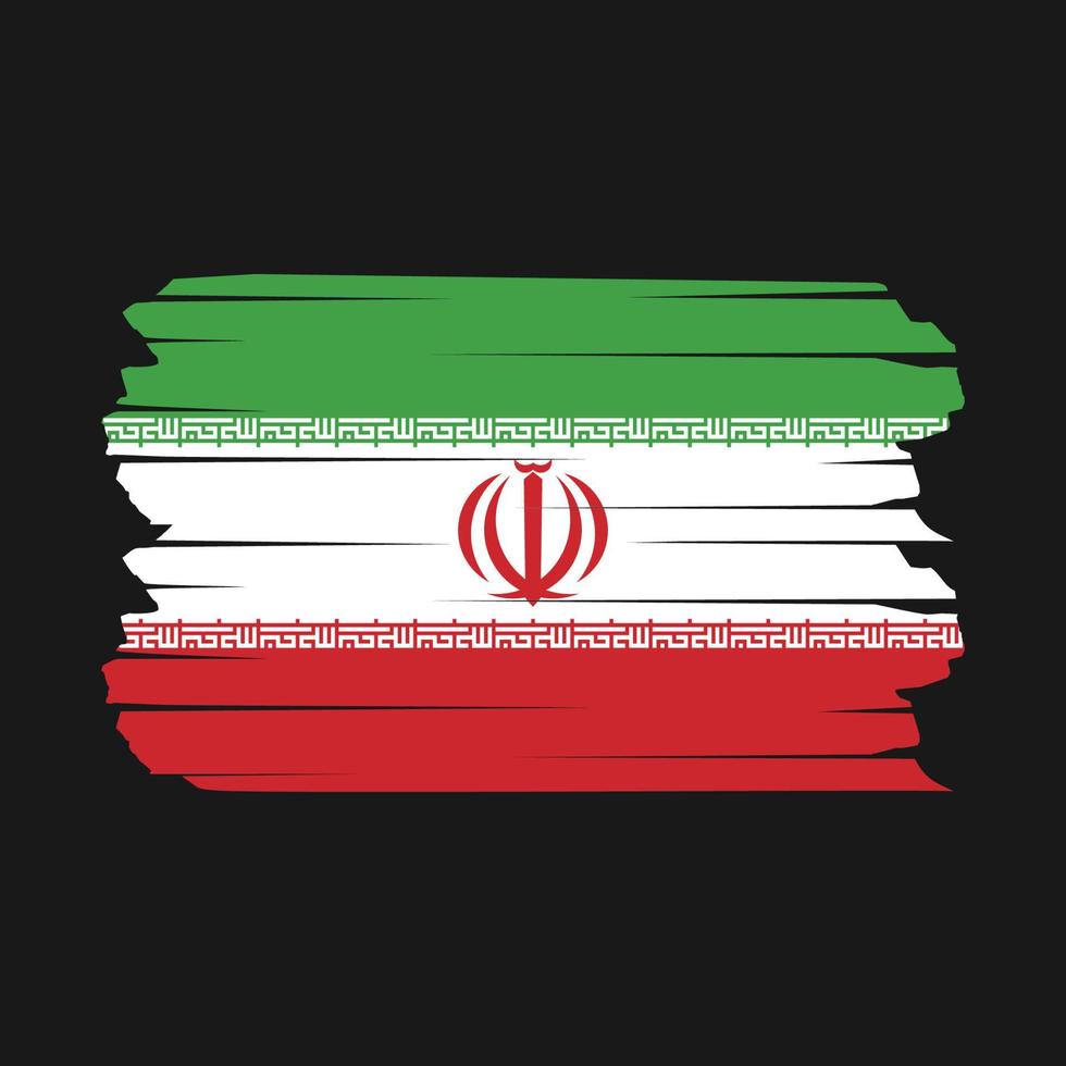 Iran Flag Brush vector