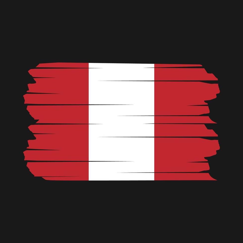 Peru Flag Brush vector
