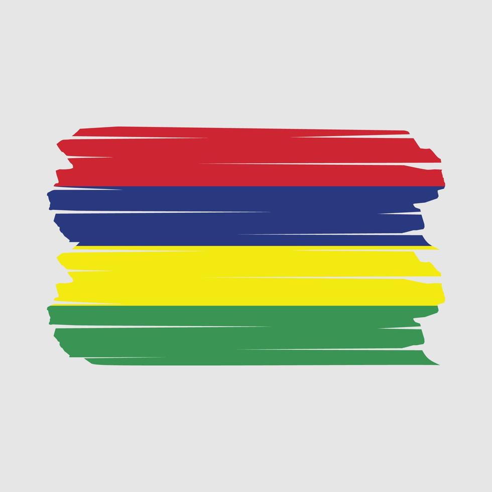 Mauritius Flag Brush vector