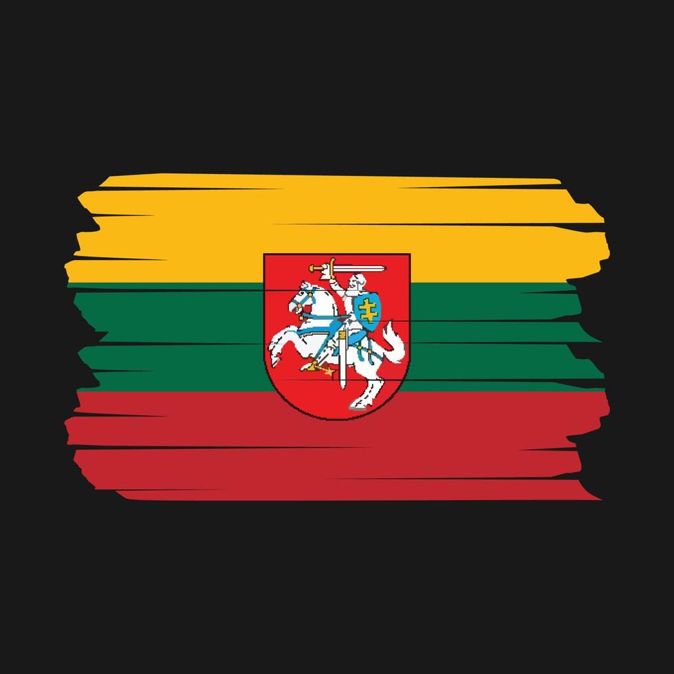 Lithuania Flag Brush vector