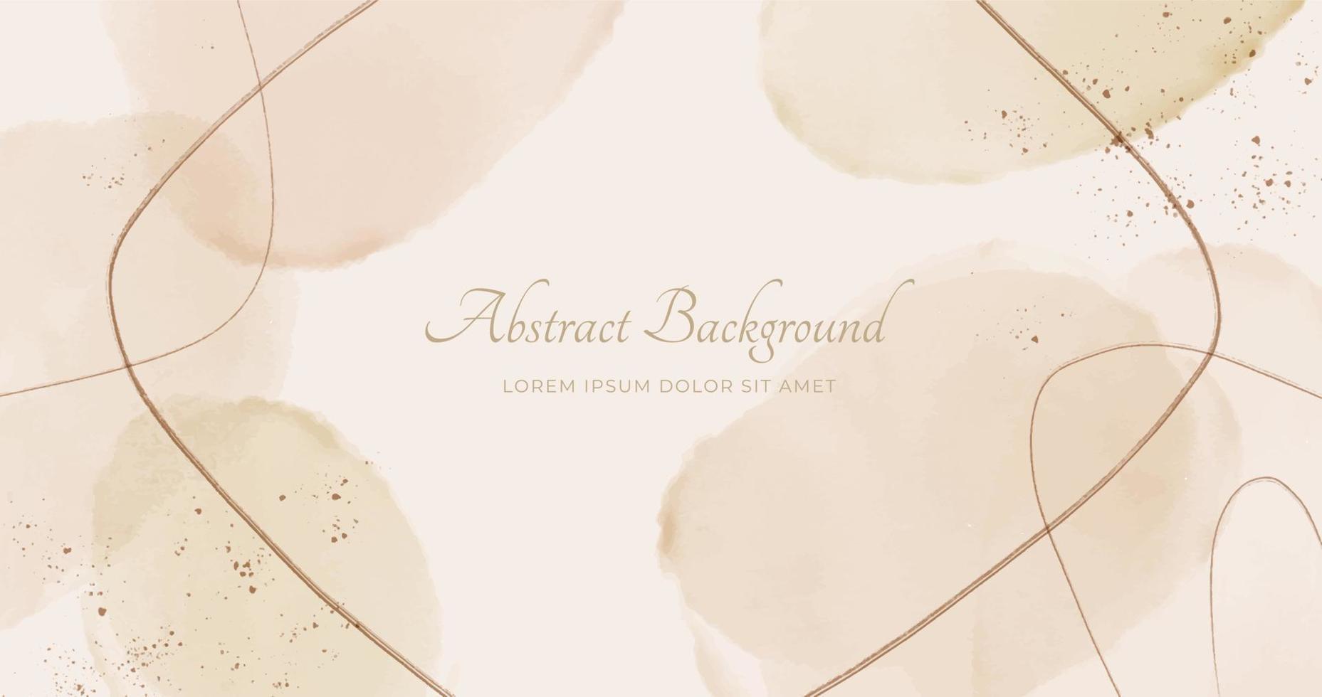 Abstract horizontal watercolor background. Neutral light colored empty space background illustration vector