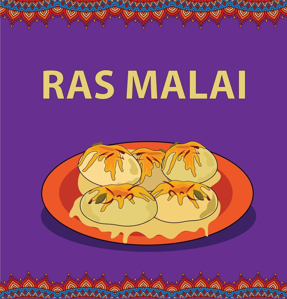 Ras Malai Vector illustration  on background