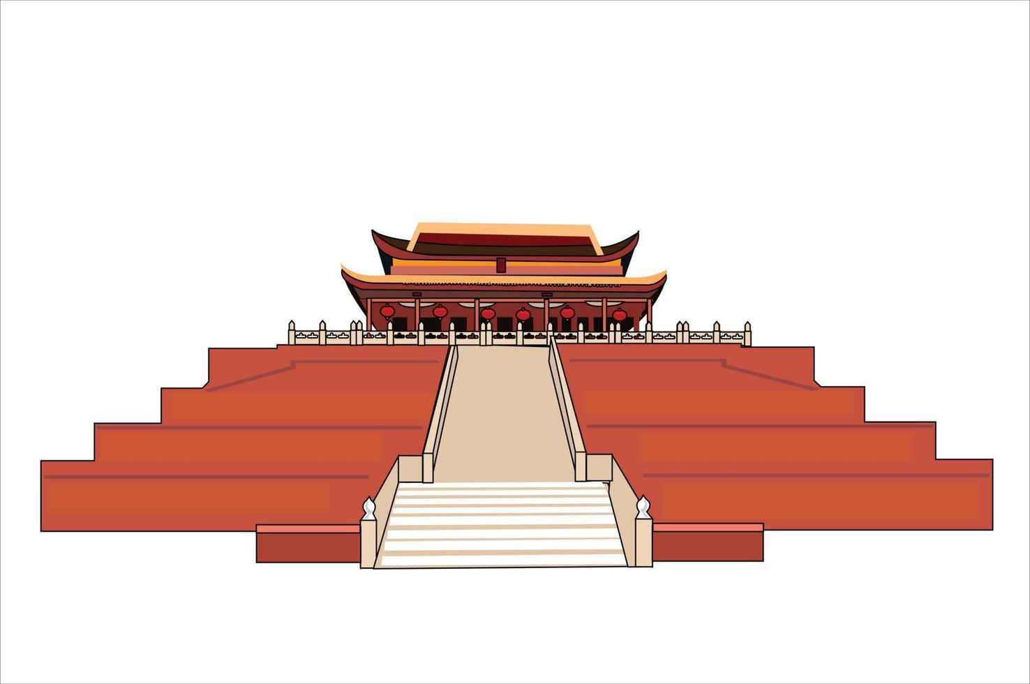 templo de kaifeng ilustración vectorial ilustración vectorial vector