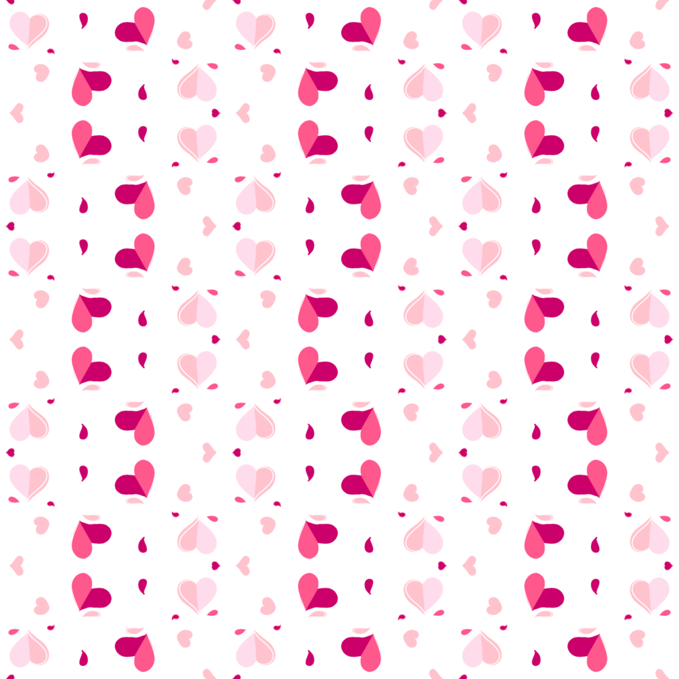 Groovy Hearts Seamless Pattern. Psychedelic Distorted  Background in 1970s-1980s Hippie Retro Style for Print on Textile, Wrapping Paper, Web Design and Social Media. Pink and Purple Colors. png