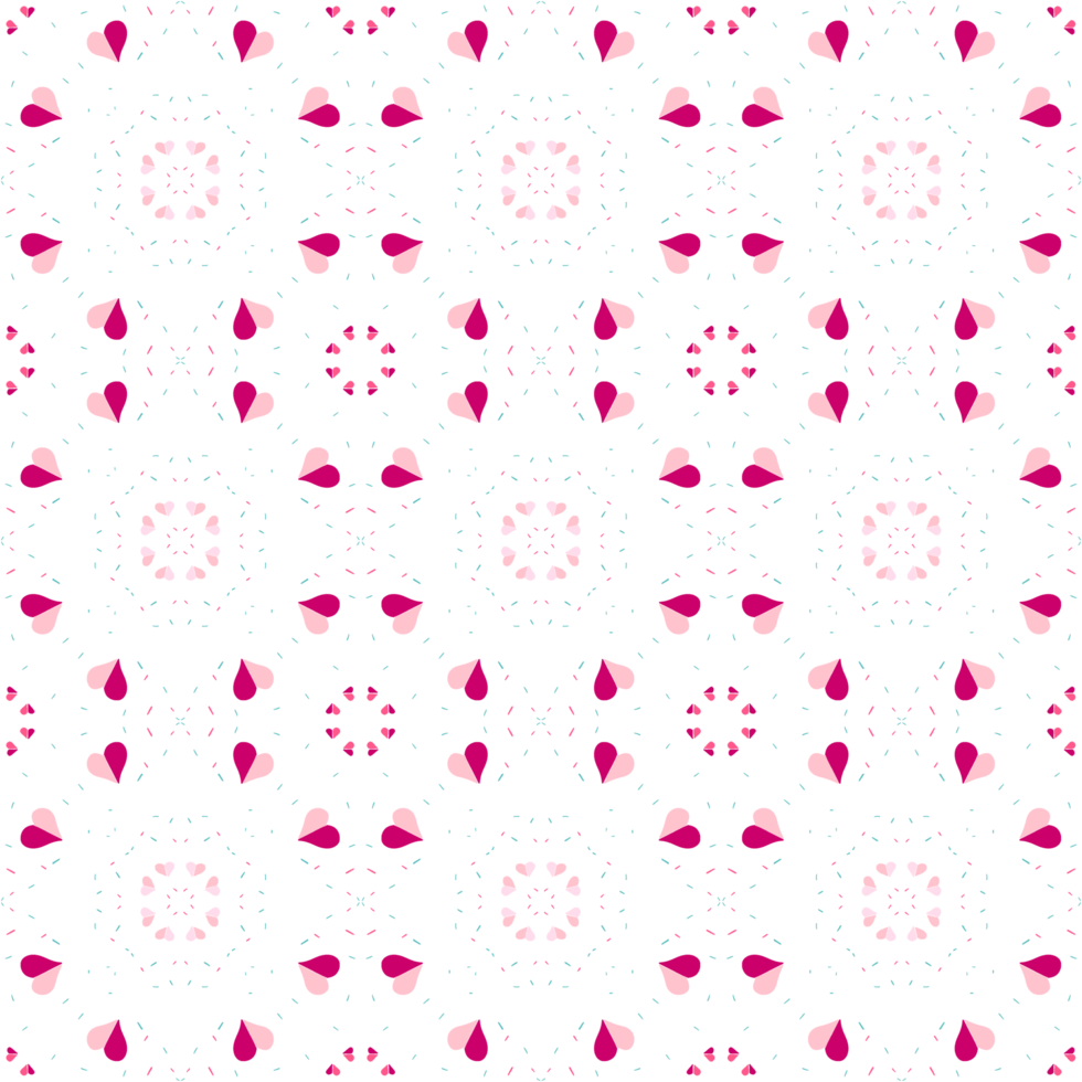 Groovy Hearts Seamless Pattern. Psychedelic Distorted  Background in 1970s-1980s Hippie Retro Style for Print on Textile, Wrapping Paper, Web Design and Social Media. Pink and Purple Colors. png