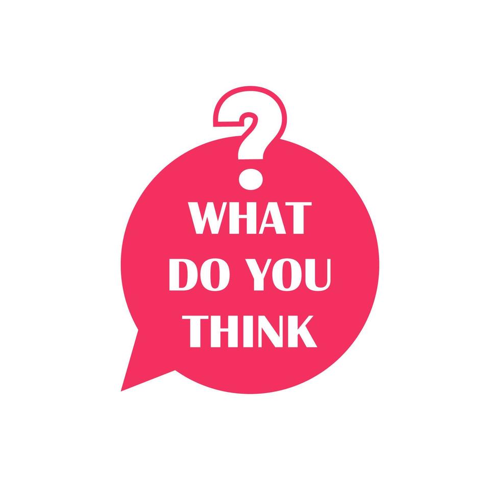 What do you think. Red bubble vector