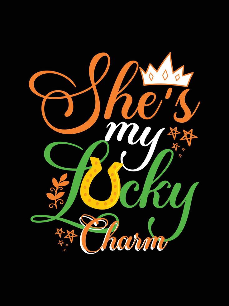 st. patrick's day typography colorful Irish quote vector Lettering t shirt design