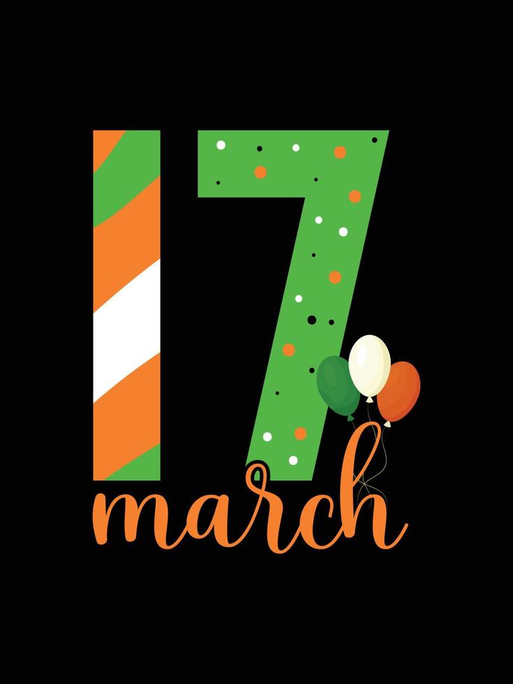 st. patrick's day typography colorful Irish quote vector Lettering t shirt design