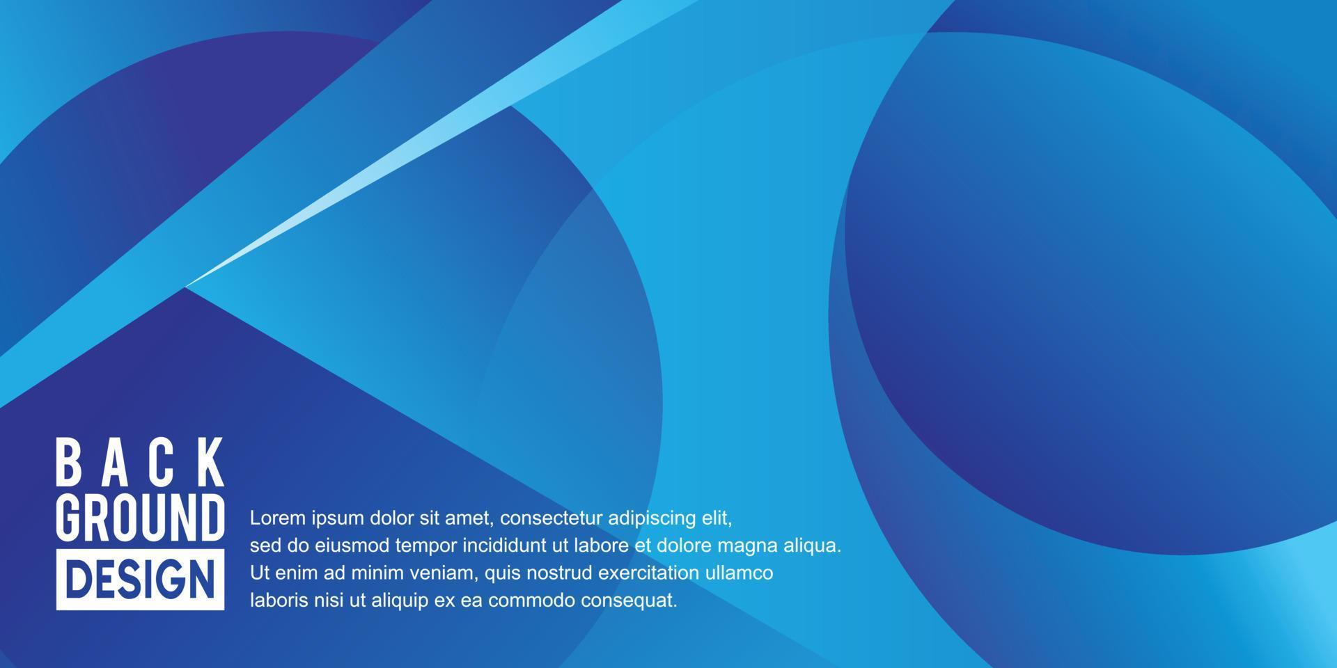 Abstract background design with blue color concept vector