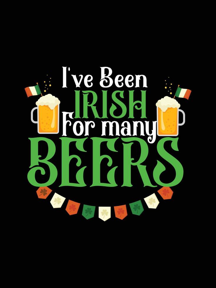 st. patrick's day typography colorful Irish quote vector Lettering t shirt design