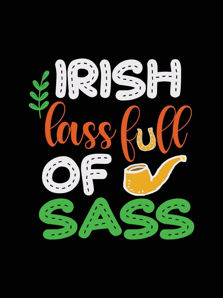 irish lass full of sass vector