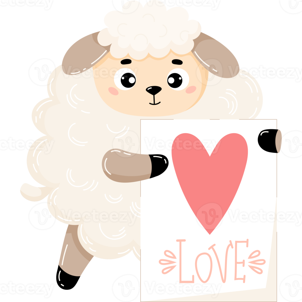 Sheep in love png