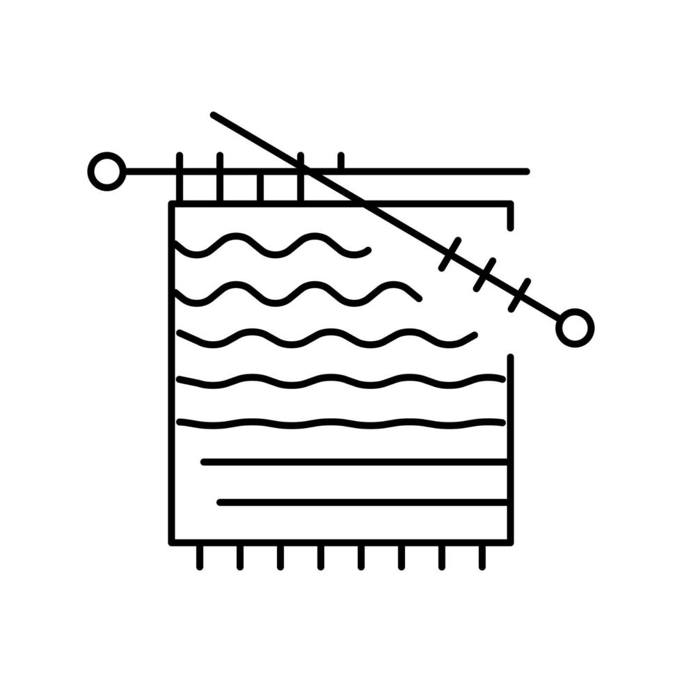 knitting hobby line icon vector isolated illustration