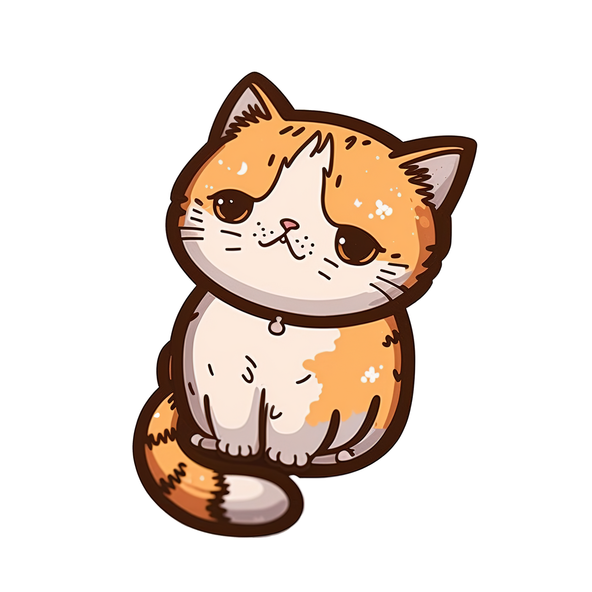 Clipart de sublimação de gatos fofos, ilustração de gato engraçado