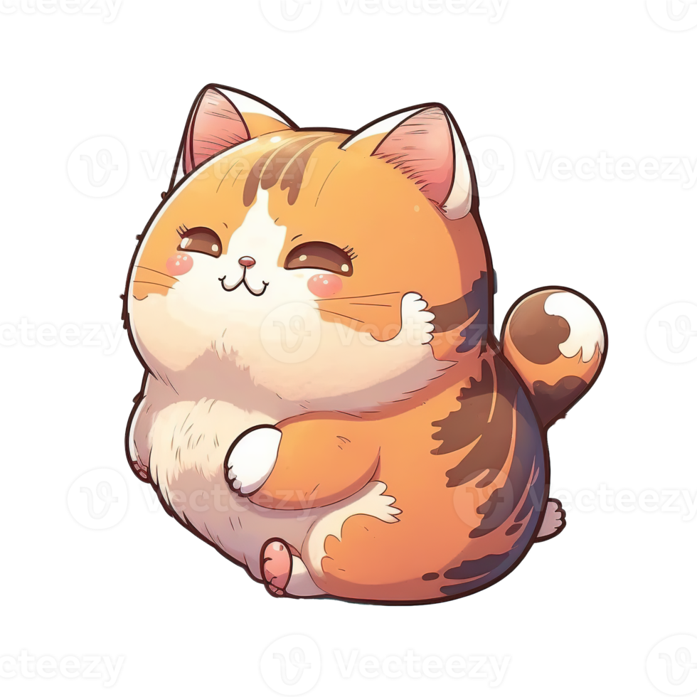 Super Cute and Funny Cat Png Elements Graphic