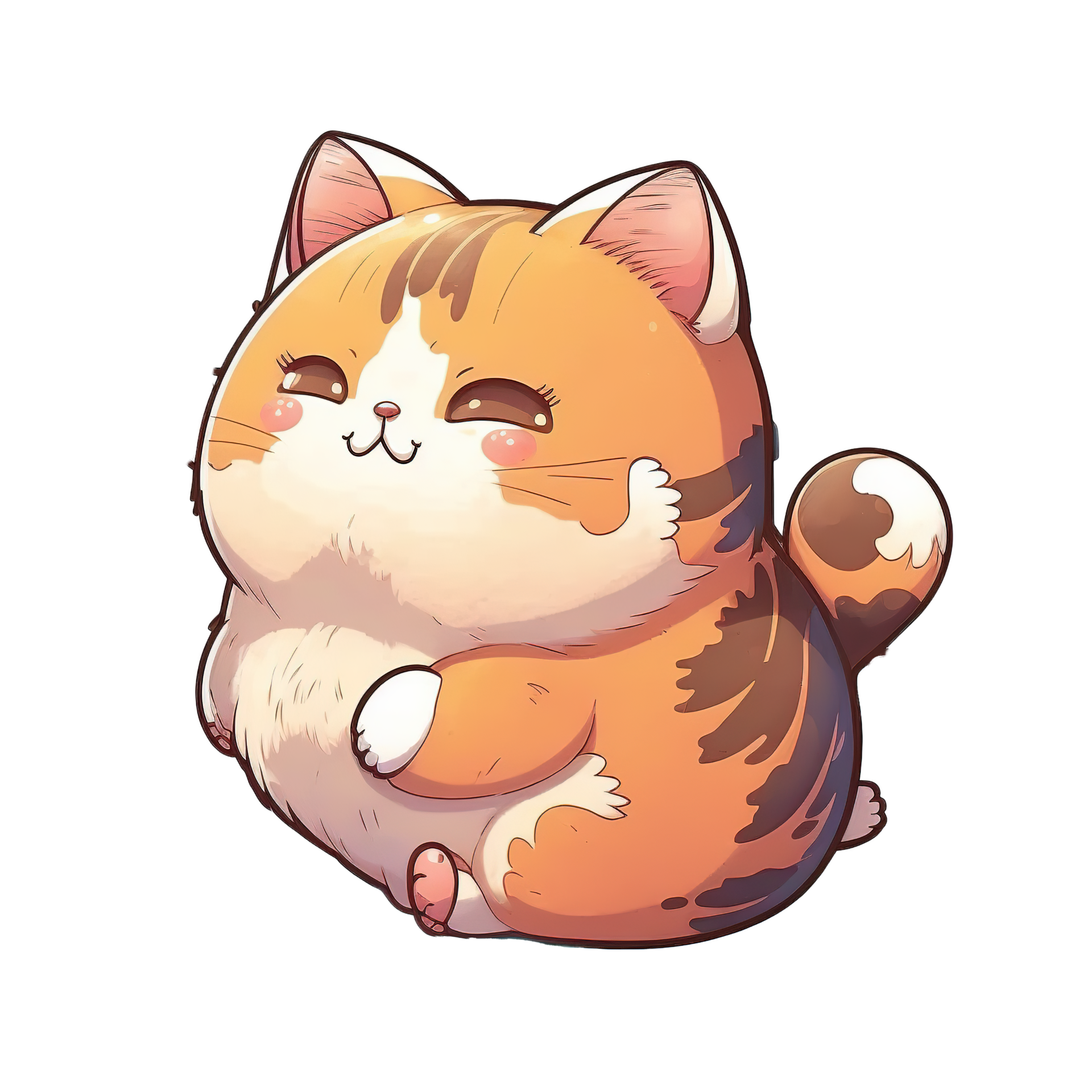 Super Cute and Funny Cat Png Elements Graphic 18978149 PNG