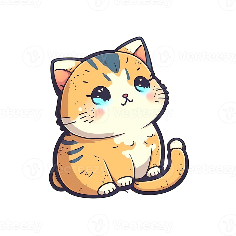 Super Cute and Funny Cat Png Elements Graphic