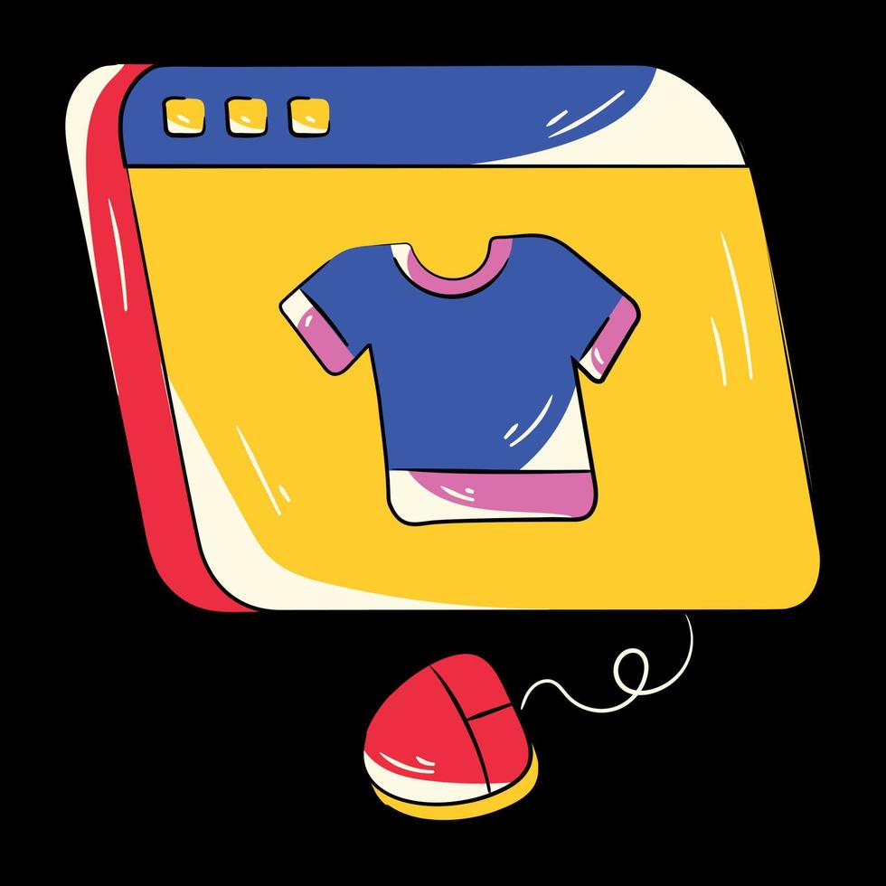 Trendy Clothing Website vector