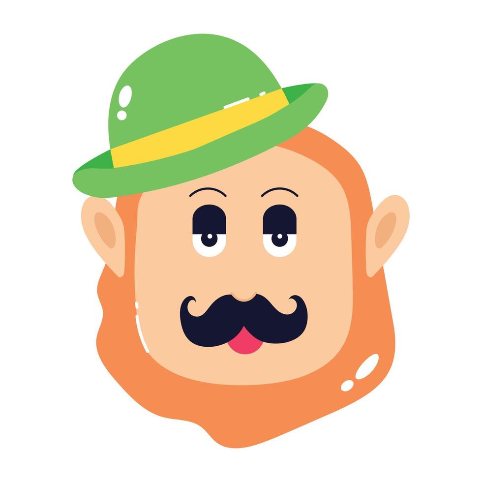 Trendy Leprechaun Face vector