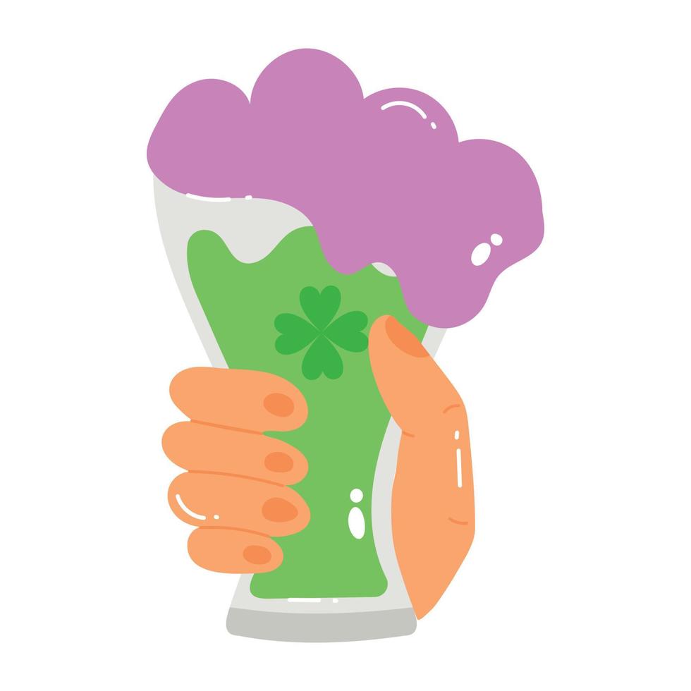 Trendy Leprechaun Drink vector
