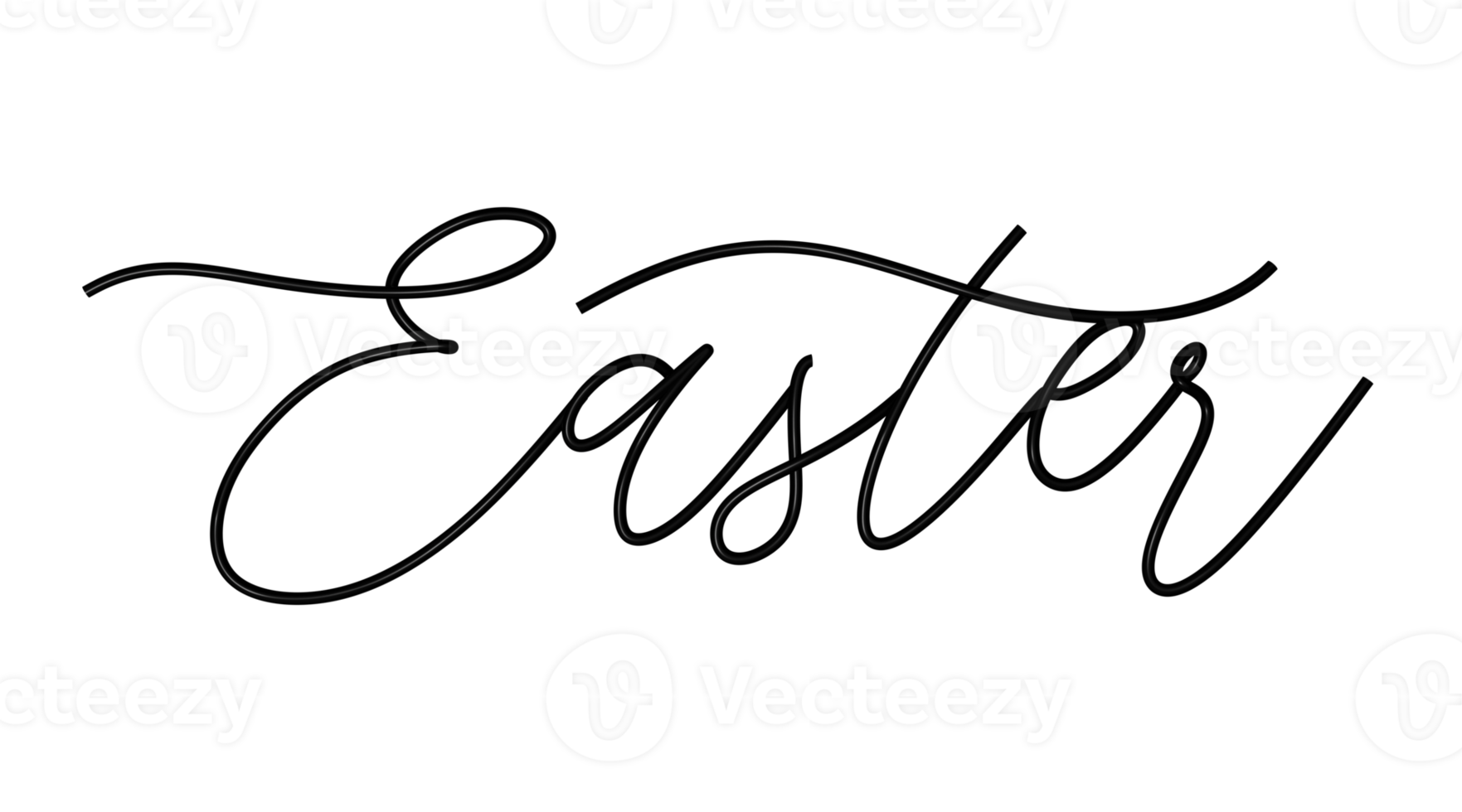 easter lettering black png