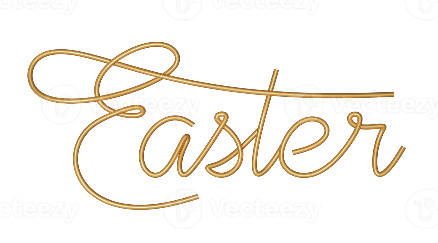 easter lettering gold png