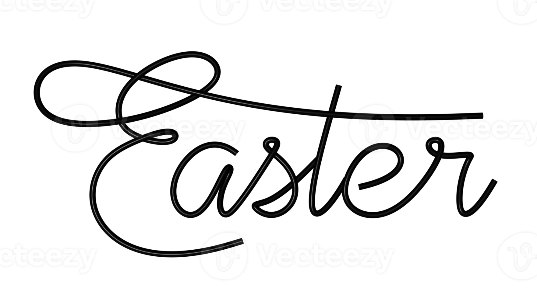 easter lettering black png