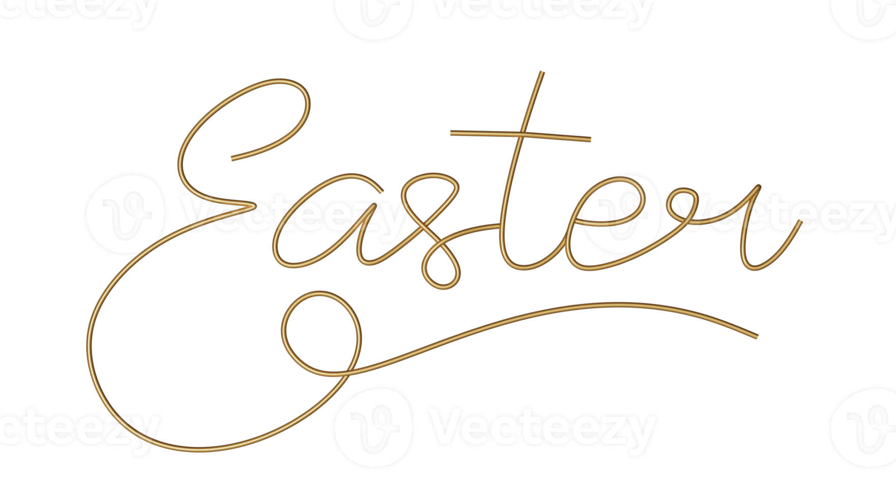 easter lettering gold png