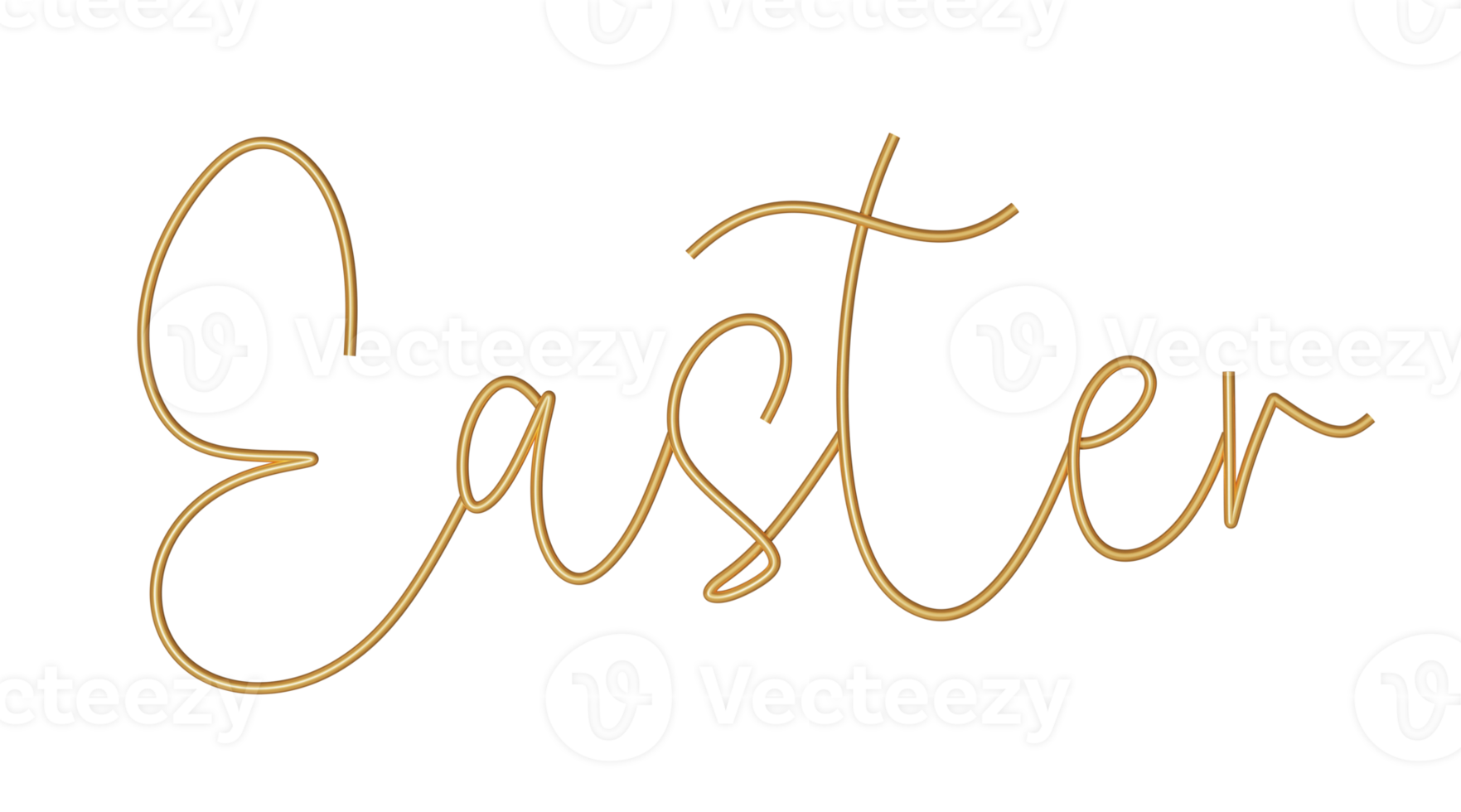 easter lettering gold png