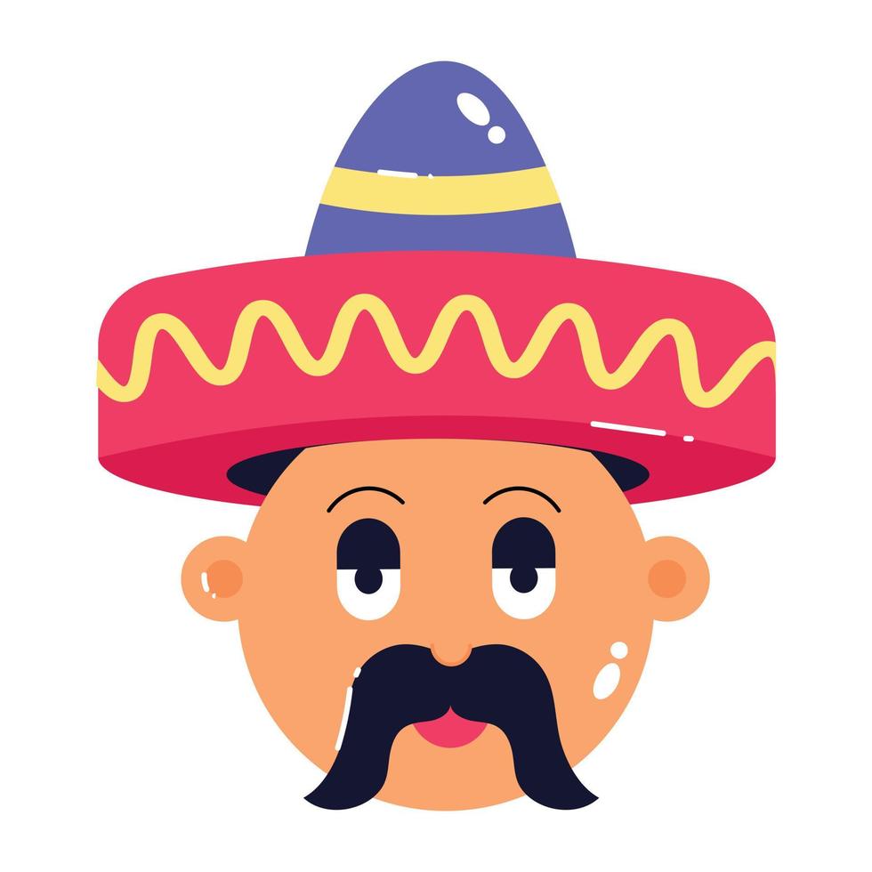 hombre de sombrero de moda vector