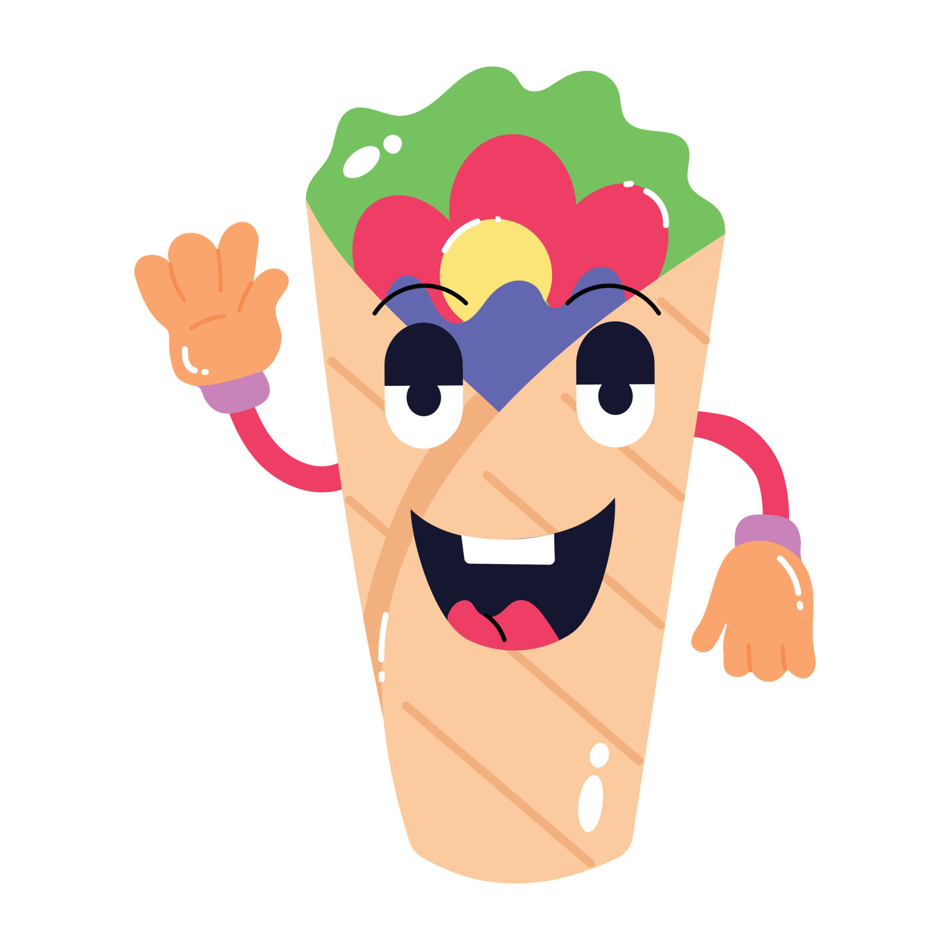 Trendy Tortilla Wrap 18978464 Vector Art at Vecteezy