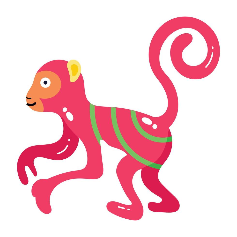 Trendy Mexican Monkey vector