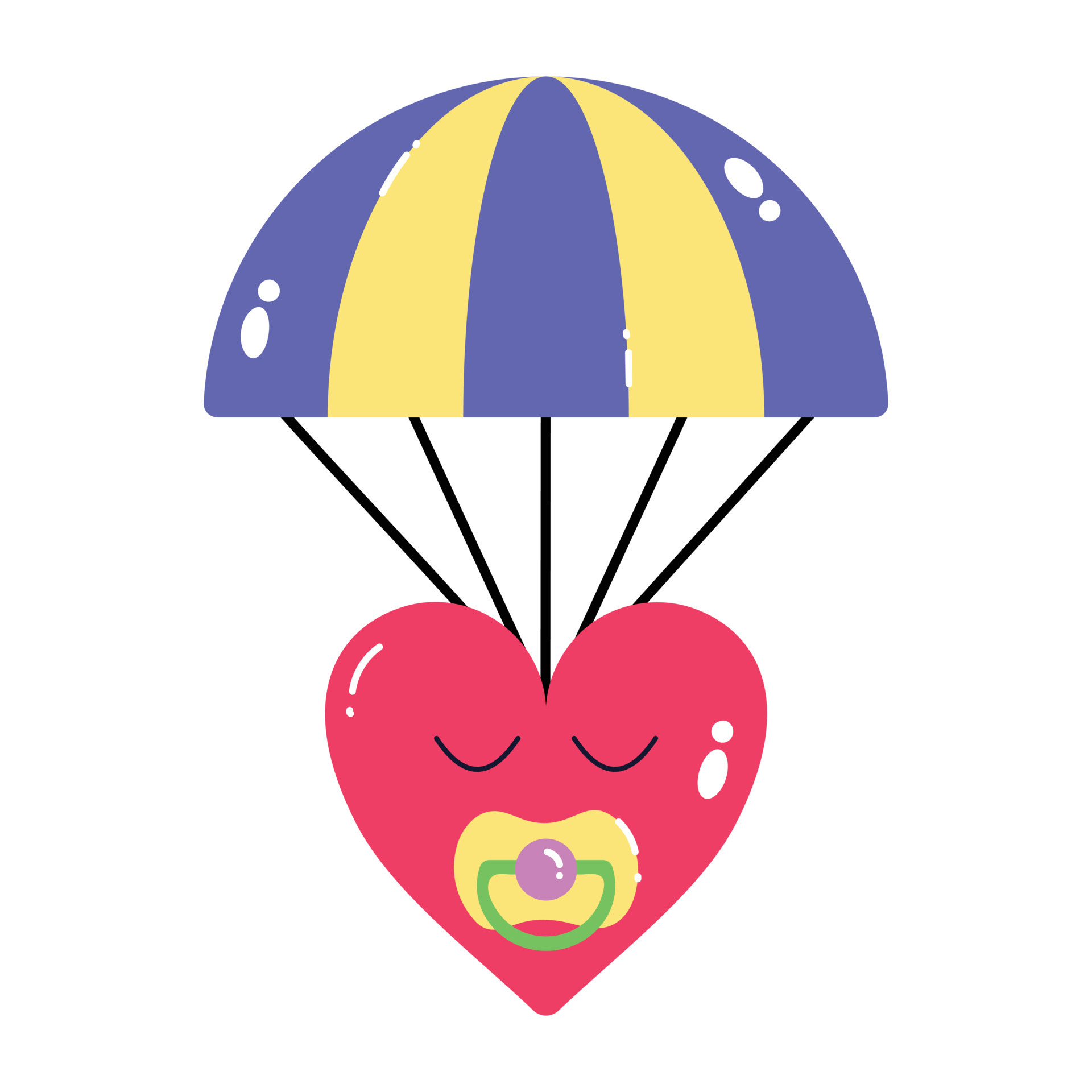 Trendy Baby Parachute 18978476 Vector Art at Vecteezy