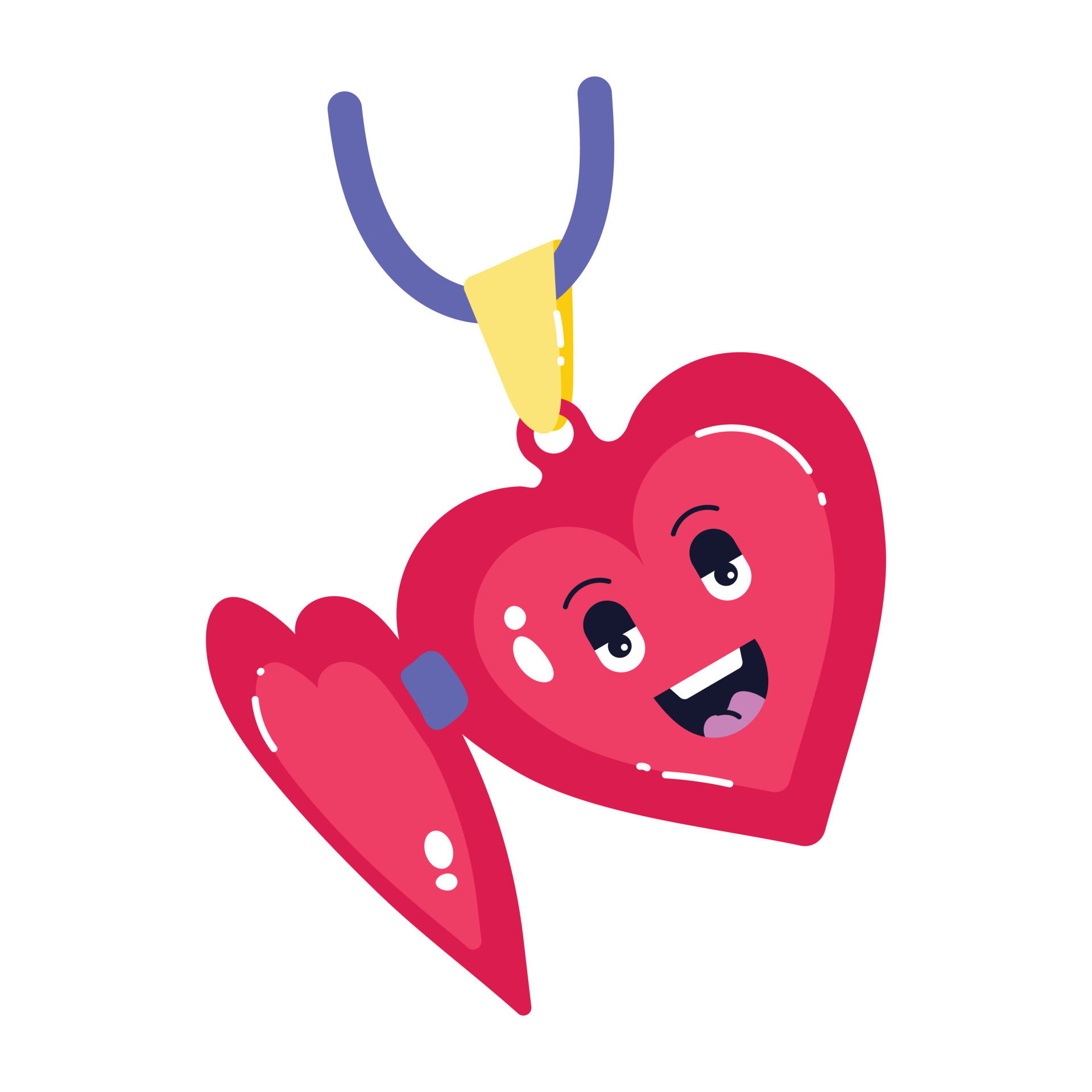 Trendy Heart Pendant 18978479 Vector Art at Vecteezy