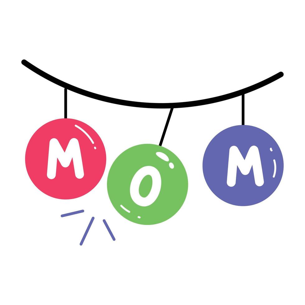 Mothers Day Bunting vector