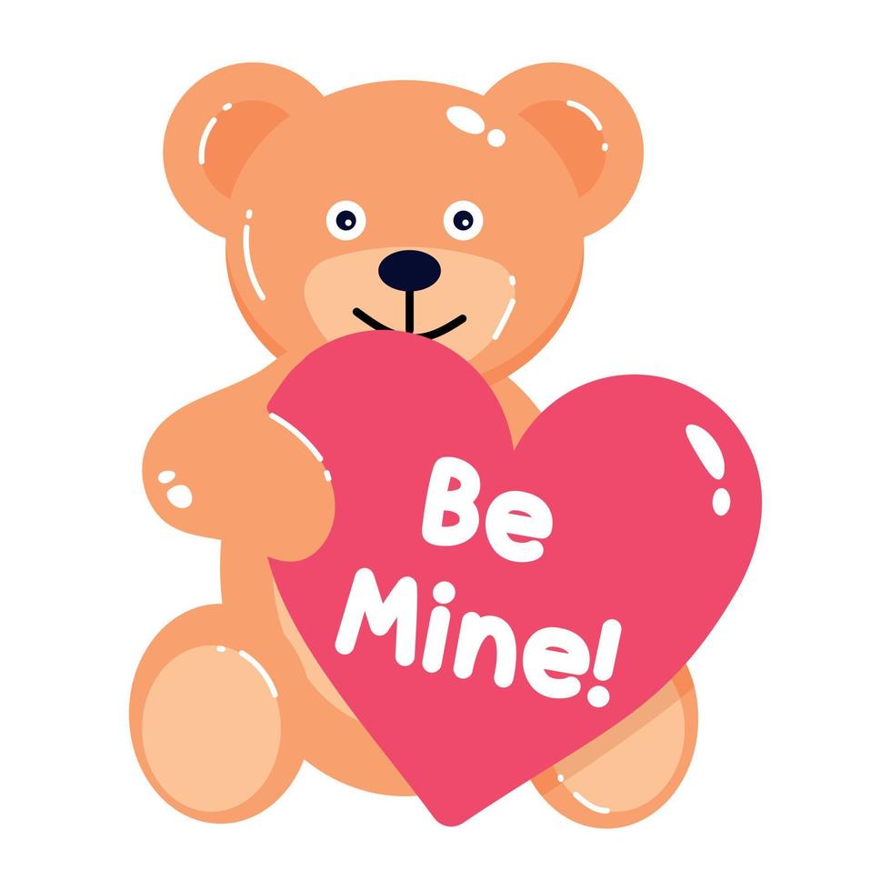 Trendy Be Mine vector