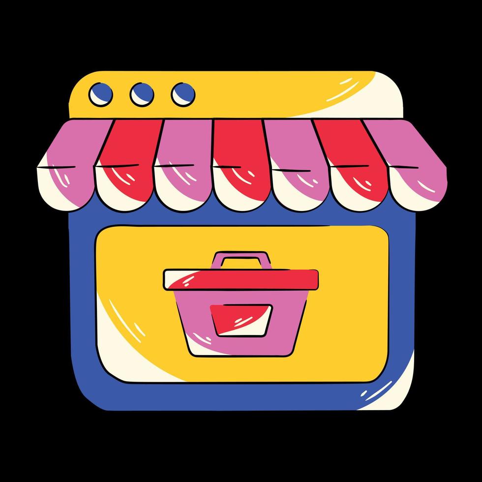 Trendy Shopping Website vector